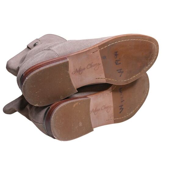 Arturo Chiang Tan Brown Suede Ankle Boots Minimalist Boho Classic - Picture 6 of 6
